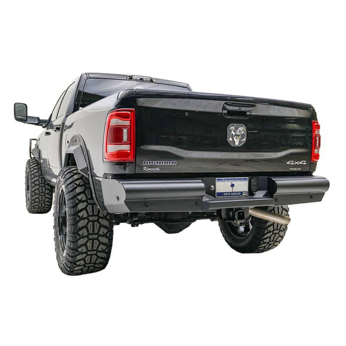 Fab Fours DR94-U1650-1 Black Steel Elite Smooth Rear Bumper for Dodge Ram 2500/3500 1994-2002