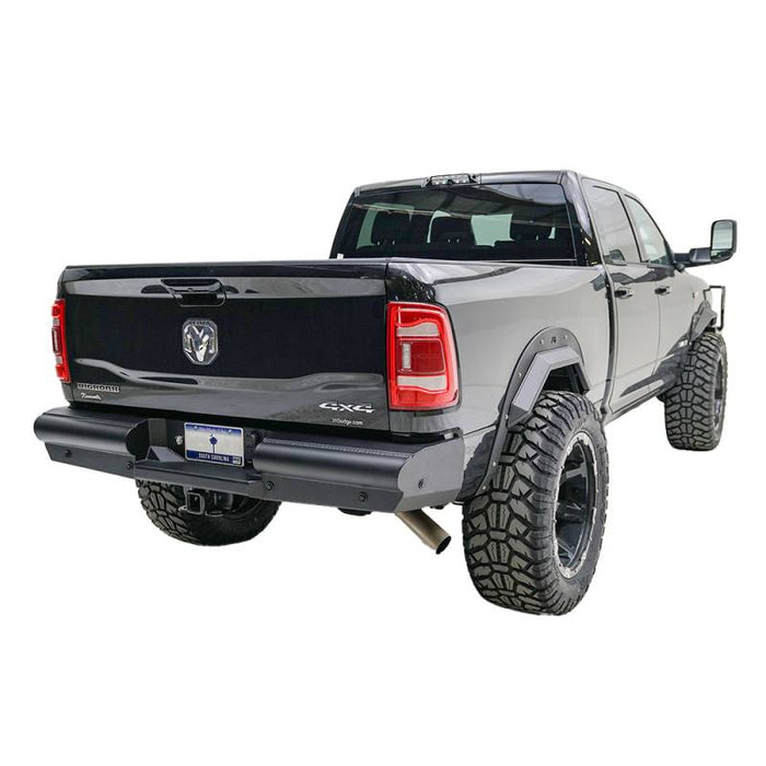 Fab Fours DR94-U1650-1 Black Steel Elite Smooth Rear Bumper for Dodge Ram 2500/3500 1994-2002