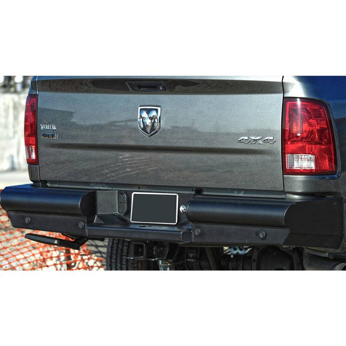 Fab Fours DR94-U1650-1 Black Steel Elite Smooth Rear Bumper for Dodge Ram 2500/3500 1994-2002