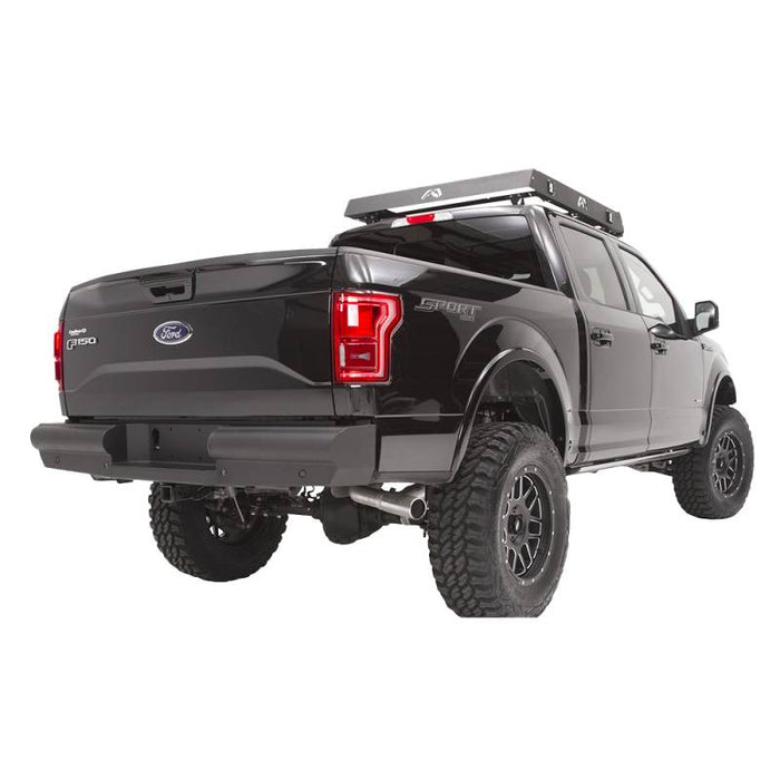 Fab Fours FF09-U1750-1 Black Steel Elite Smooth Rear Bumper for Ford F150 2009-2014