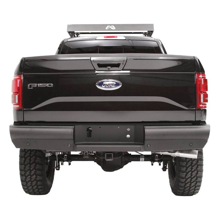 Fab Fours FF09-U1750-1 Black Steel Elite Smooth Rear Bumper for Ford F150 2009-2014