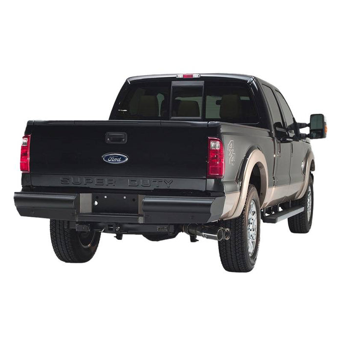 Fab Fours FS08-U1350-1 Black Steel Elite Smooth Rear Bumper for Ford F250/F350 1999-2016