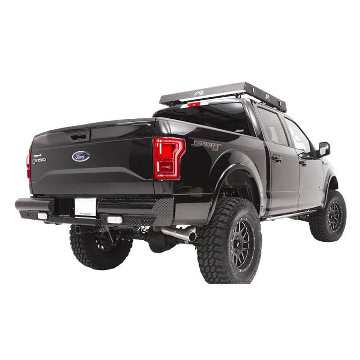 Fab Fours FF09-T1750-1 Black Steel Rear Bumper for Ford F150 2009-2014