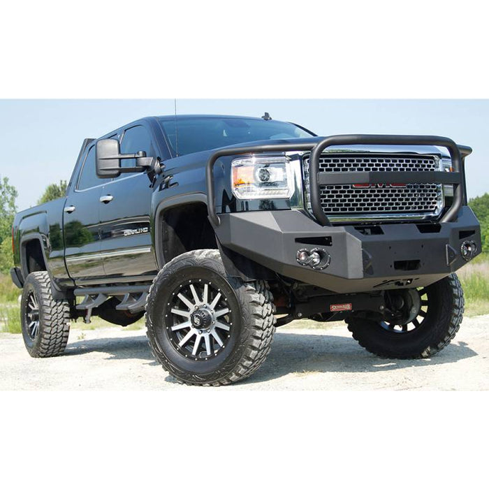 Fab Fours GM14-C3150-1 Winch Front Bumper w/ Full Guard and Sensor Holes for GMC Sierra 2500HD/3500 2015-2019