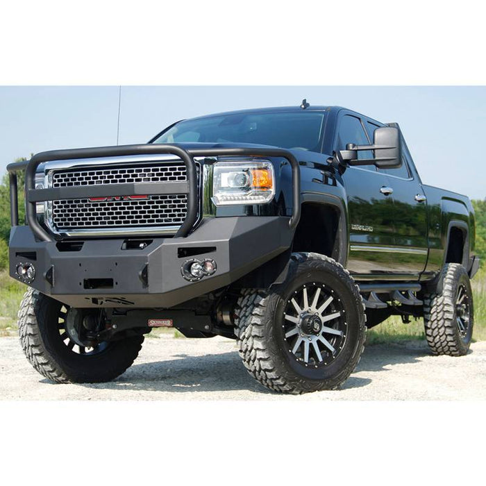 Fab Fours GM14-C3150-1 Winch Front Bumper w/ Full Guard and Sensor Holes for GMC Sierra 2500HD/3500 2015-2019