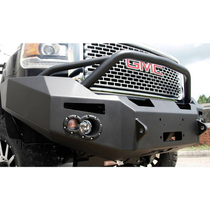 Fab Fours GM14-C3152-1 Winch Front Bumper w/ Pre-Runner Guard and Sensor Holes for GMC Sierra 2500HD/3500 2015-2019