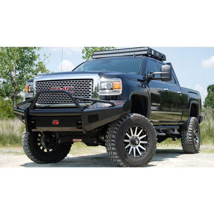 Fab Fours GM14-S3162-1 Black Steel Front Bumper w/ Pre-Runner Guard for GMC Sierra 2500HD/3500 2015-2019