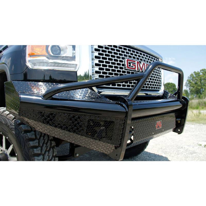 Fab Fours GM14-S3162-1 Black Steel Front Bumper w/ Pre-Runner Guard for GMC Sierra 2500HD/3500 2015-2019