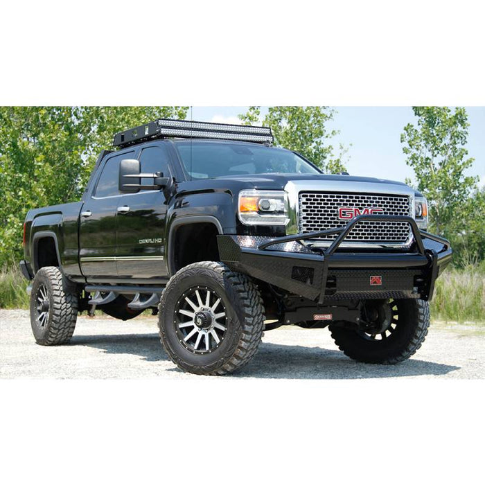 Fab Fours GM14-S3162-1 Black Steel Front Bumper w/ Pre-Runner Guard for GMC Sierra 2500HD/3500 2015-2019