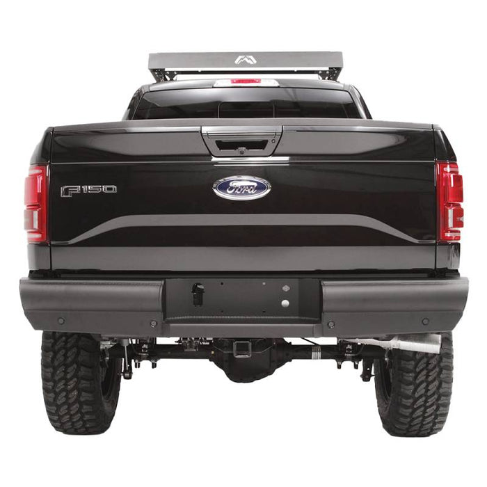 Fab Fours FF15-U3250-1 Black Steel Elite Smooth Rear Bumper for Ford F150 2015-2019