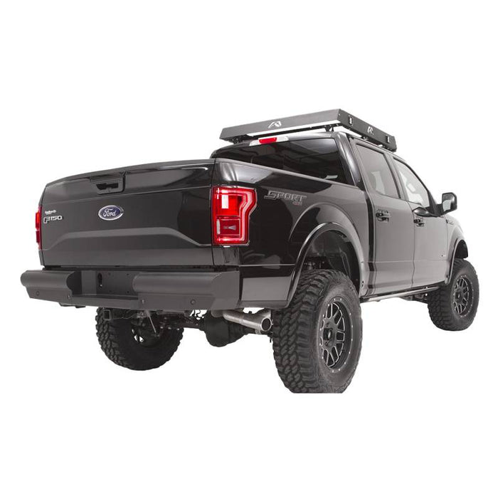 Fab Fours FF15-U3250-1 Black Steel Elite Smooth Rear Bumper for Ford F150 2015-2019