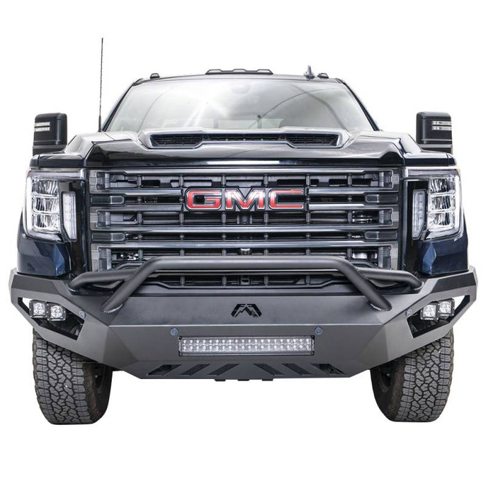 Fab Fours GM15-V3152-1 Vengeance Front Bumper w/ Pre-Runner Guard and Sensor Holes for GMC Sierra 2500HD/3500 2015-2019