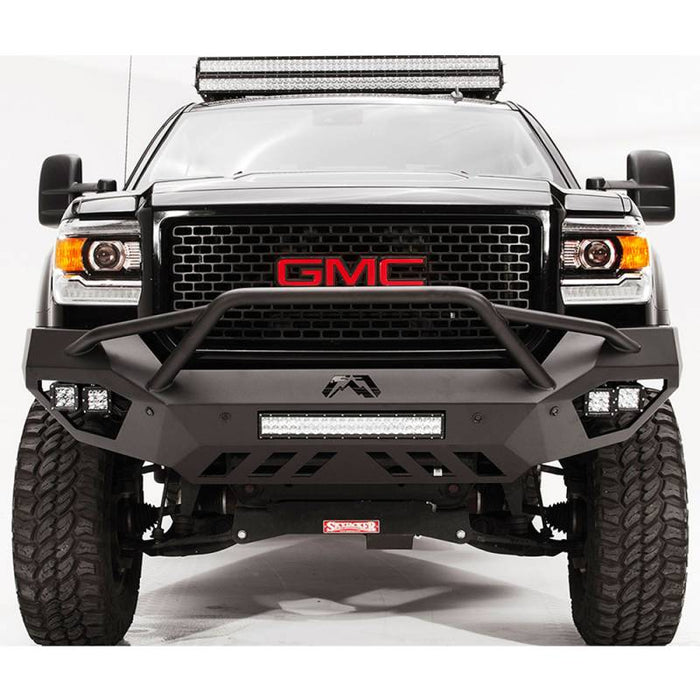 Fab Fours GM15-V3152-1 Vengeance Front Bumper w/ Pre-Runner Guard and Sensor Holes for GMC Sierra 2500HD/3500 2015-2019