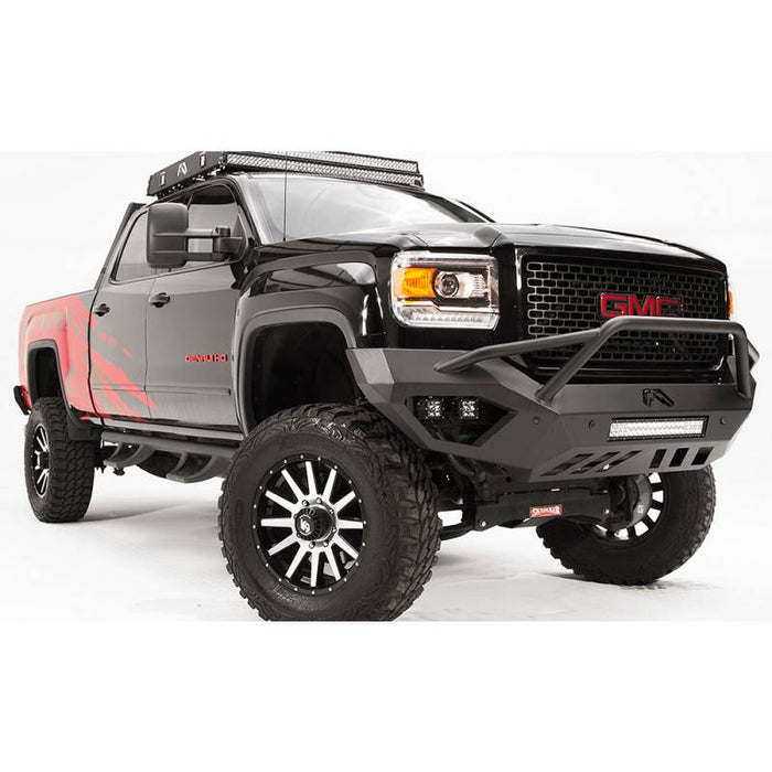 Fab Fours GM15-V3152-1 Vengeance Front Bumper w/ Pre-Runner Guard and Sensor Holes for GMC Sierra 2500HD/3500 2015-2019