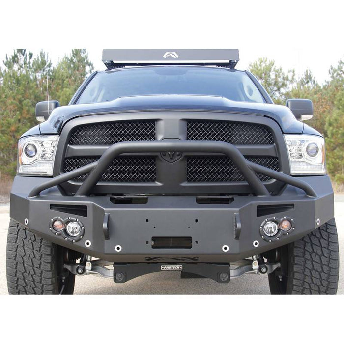 Fab Fours DR13-F2952-1 Winch Front Bumper w/ Pre-Runner Guard and Sensor Holes for Dodge Ram 1500 2013-2018