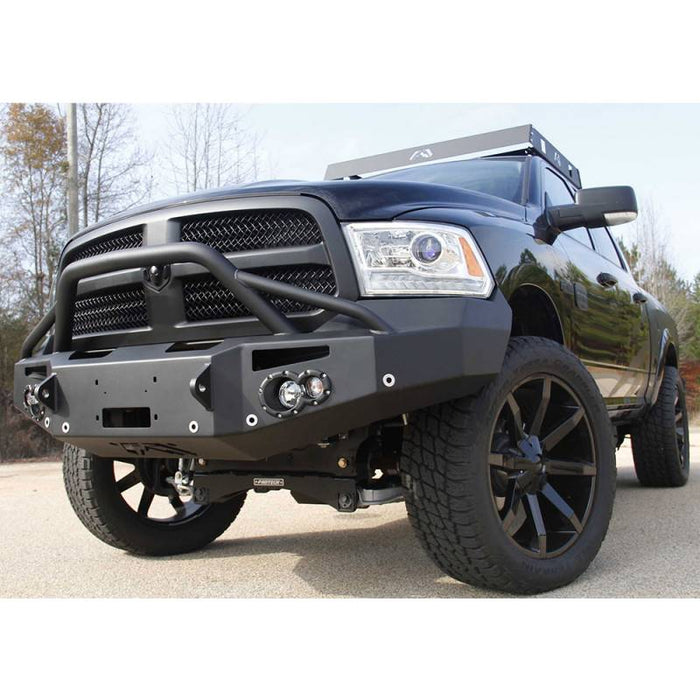 Fab Fours DR13-F2952-1 Winch Front Bumper w/ Pre-Runner Guard and Sensor Holes for Dodge Ram 1500 2013-2018