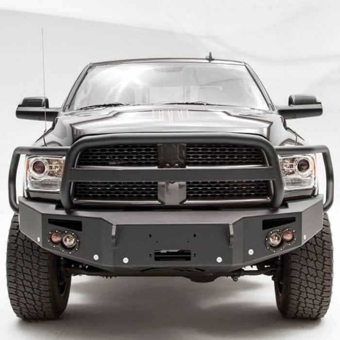 Fab Fours DR16-C4050-1 Premium Winch Front Bumper w/ Full Guard and Sensor Holes for Dodge Ram 2500/3500/4500/5500 2016-2018