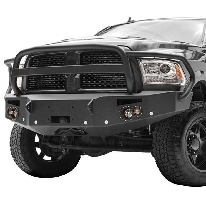 Fab Fours DR16-C4050-1 Premium Winch Front Bumper w/ Full Guard and Sensor Holes for Dodge Ram 2500/3500/4500/5500 2016-2018