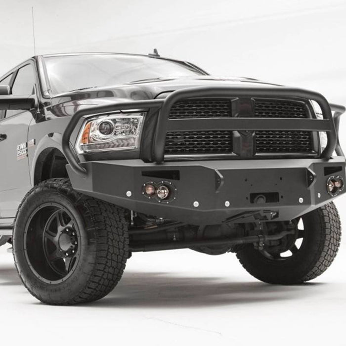 Fab Fours DR16-C4050-1 Premium Winch Front Bumper w/ Full Guard and Sensor Holes for Dodge Ram 2500/3500/4500/5500 2016-2018