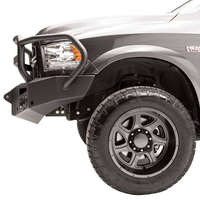 Fab Fours DR16-C4050-1 Premium Winch Front Bumper w/ Full Guard and Sensor Holes for Dodge Ram 2500/3500/4500/5500 2016-2018