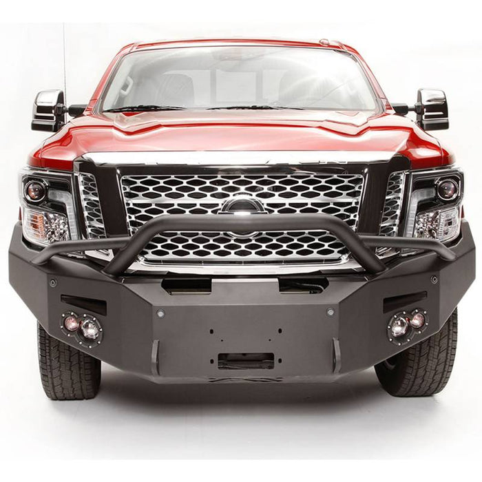 Fab Fours NT16-F3752-1 Winch Front Bumper w/ Pre-Runner Guard w/ Sensor Holes for Nissan Titan XD Only 2016-2021