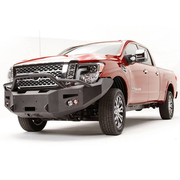 Fab Fours NT16-F3752-1 Winch Front Bumper w/ Pre-Runner Guard w/ Sensor Holes for Nissan Titan XD Only 2016-2021