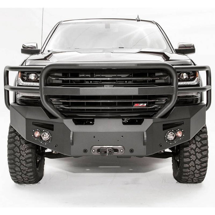 Fab Fours CS16-F3850-1 Winch Front Bumper w/ Full Guard and Sensor Holes for Chevy Silverado 1500 2016-2018