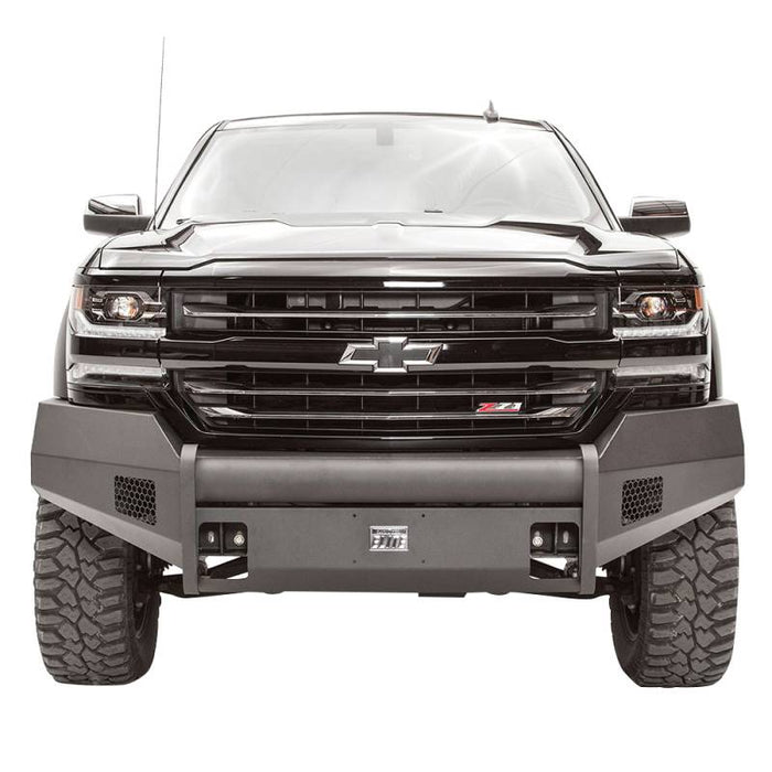 Fab Fours CS16-R3861-1 Black Steel Elite Smooth Front Bumper for Chevy Silverado 1500 2016-2018