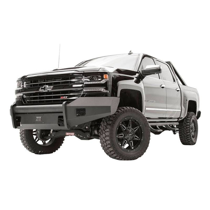 Fab Fours CS16-R3861-1 Black Steel Elite Smooth Front Bumper for Chevy Silverado 1500 2016-2018