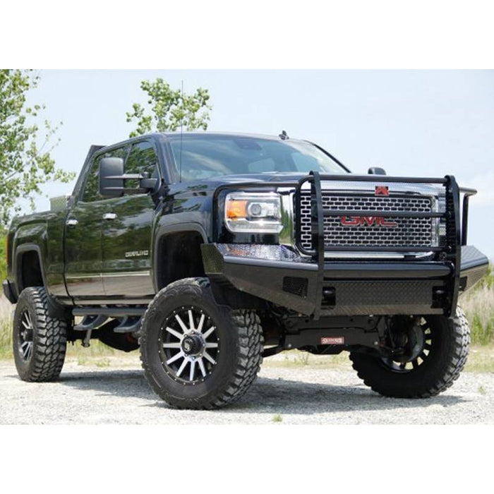 Fab Fours FS17-S4161-1 Black Steel Front Bumper for Ford F250/F350/F450/F550 2017-2022