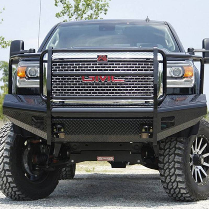 Fab Fours FS17-S4162-1 Black Steel Front Bumper w/ Pre-Runner Guard for Ford F250/F350/F450/F550 2017-2022