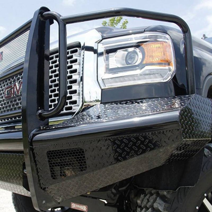 Fab Fours FS17-S4162-1 Black Steel Front Bumper w/ Pre-Runner Guard for Ford F250/F350/F450/F550 2017-2022