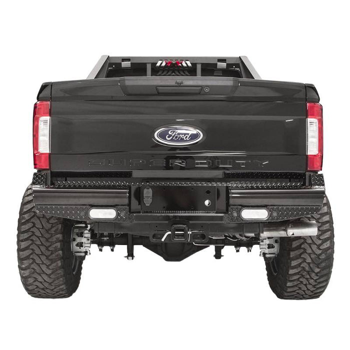 Fab Fours FS17-T4150-1 Black Steel Rear Bumper for Ford F250/F350 2017-2022