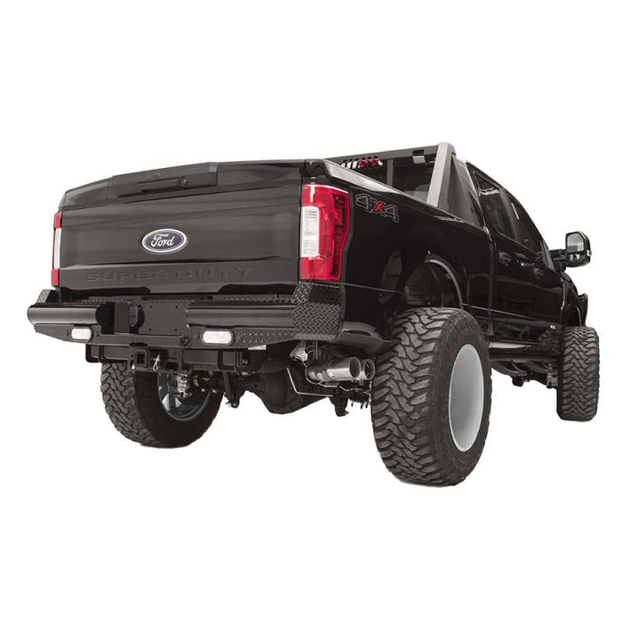 Fab Fours FS17-T4150-1 Black Steel Rear Bumper for Ford F250/F350 2017-2022