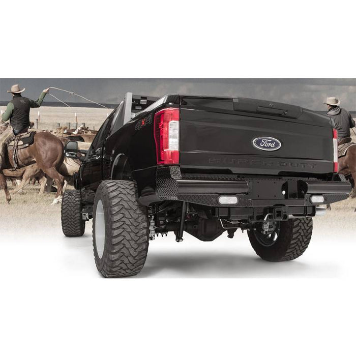 Fab Fours FS17-T4150-1 Black Steel Rear Bumper for Ford F250/F350 2017-2022