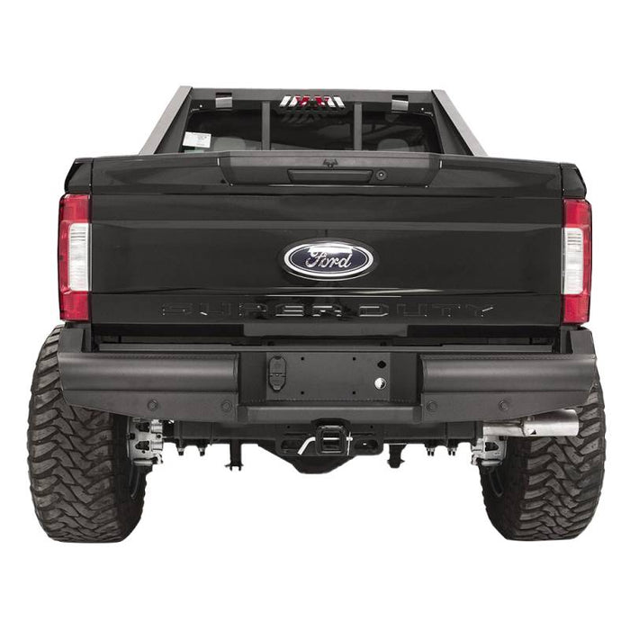 Fab Fours FS17-U4150-1 Black Steel Elite Smooth Rear Bumper for Ford F250/F350 2017-2022