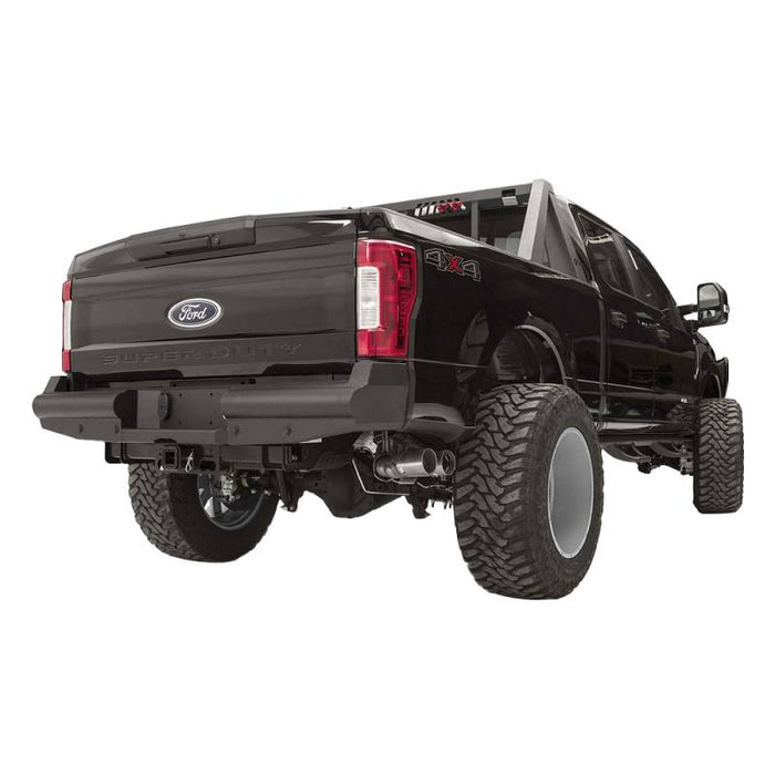 Fab Fours FS17-U4150-1 Black Steel Elite Smooth Rear Bumper for Ford F250/F350 2017-2022