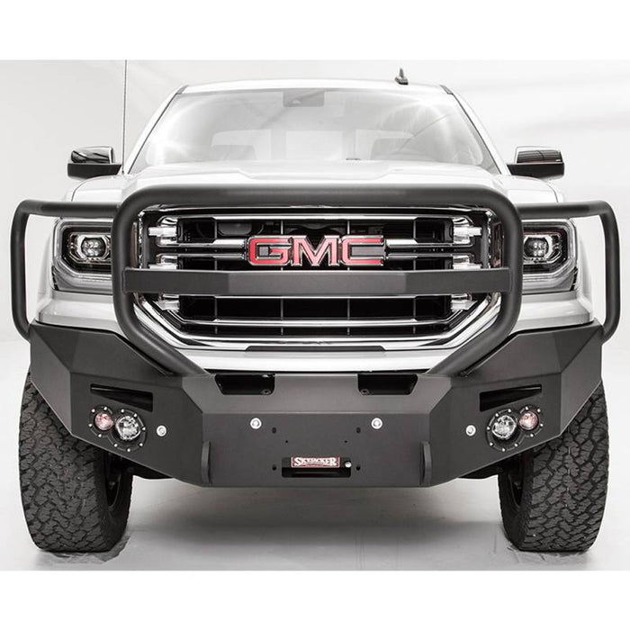 Fab Fours GS14-F3150-1 Winch Front Bumper w/ Full Guard and Sensor Holes for GMC Sierra 1500 2014-2015