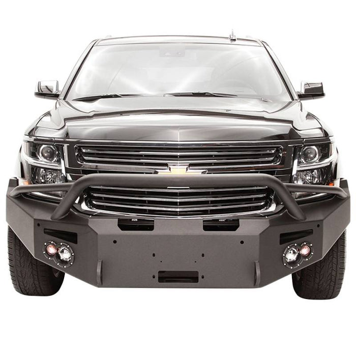 Fab Fours CS15-F3552-1 Winch Front Bumper w/ Pre-Runner Guard and Sensor Holes for Chevy Suburban 2015-2019