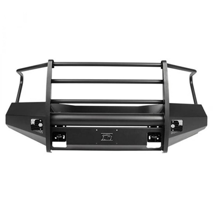 Fab Fours NT16-R3760-1 Black Steel Elite Smooth Front Bumper w/ Full Guard for Nissan Titan XD Only 2016-2021