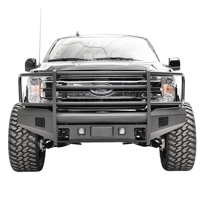 Fab Fours FF18-R4560-1 Black Steel Elite Smooth Front Bumper w/ Full Guard for Ford F150 2018-2020