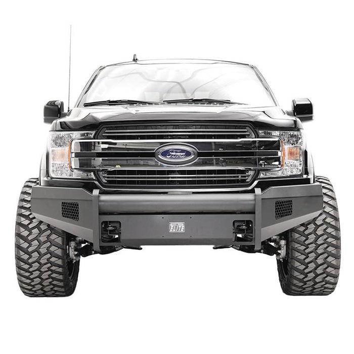 Fab Fours FF18-R4561-1 Black Steel Elite Smooth Front Bumper for Ford F150 2018-2020