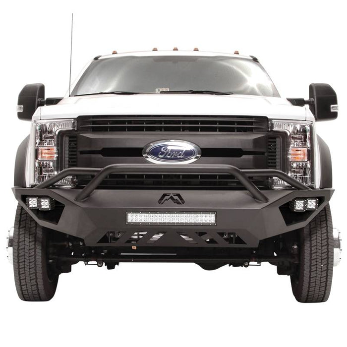 Fab Fours FS17-V4252-1 Vengeance Front Bumper w/ Pre-Runner Guard and Sensor Holes for Ford F450/F550 2017-2019