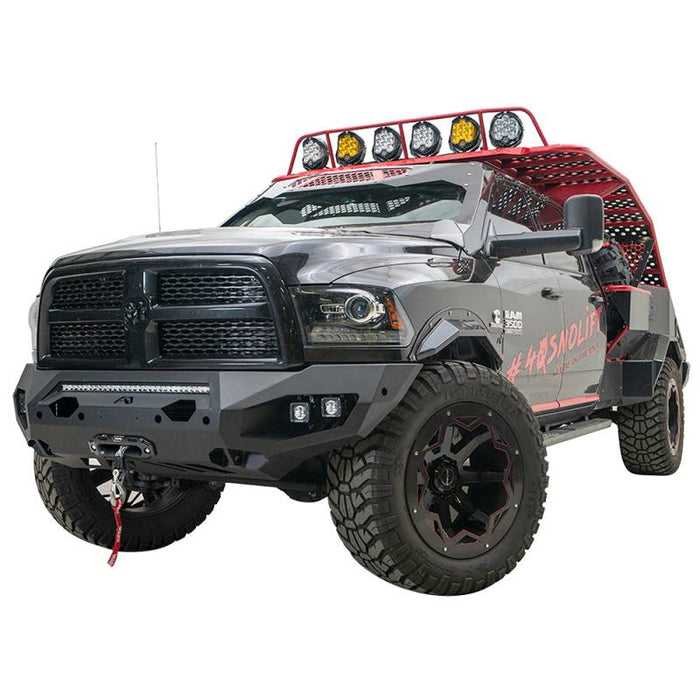 Fab Fours DR10-X2951-1 Matrix Front Bumper w/ Sensor Holes | 2010-2018 Dodge Ram 2500/3500; 2010 Dodge Ram 2500/3500