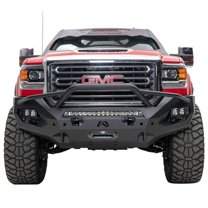 Fab Fours GM15-X2852-1 Matrix Front Bumper w/ Pre-Runner Guard and Sensor Holes for GMC Sierra 2500HD/3500 2015-2019