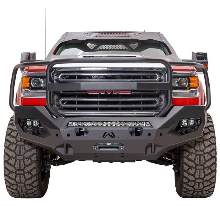 Fab Fours GM15-X2850-1 Matrix Front Bumper w/ Full Guard and Sensor Holes for GMC Sierra 2500HD/3500 2015-2019