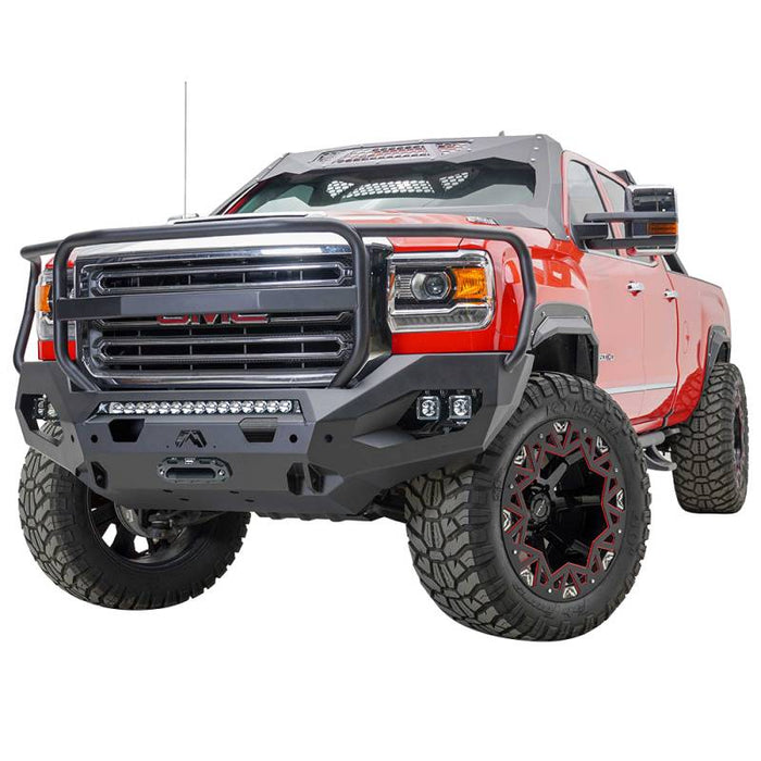 Fab Fours GM15-X2850-1 Matrix Front Bumper w/ Full Guard and Sensor Holes for GMC Sierra 2500HD/3500 2015-2019