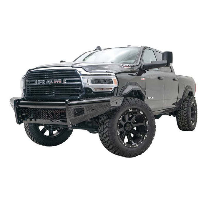 Fab Fours DR19-S4461-1 Black Steel Front Bumper w/ Sensor Holes for Dodge Ram 2500/3500 2019-2022 New Body Style