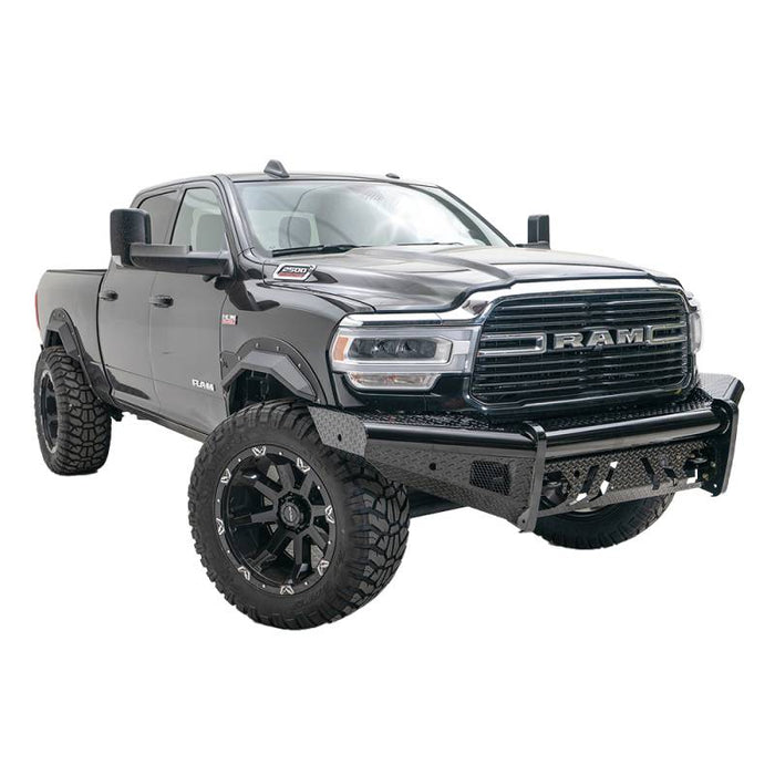 Fab Fours DR19-S4461-1 Black Steel Front Bumper w/ Sensor Holes for Dodge Ram 2500/3500 2019-2022 New Body Style