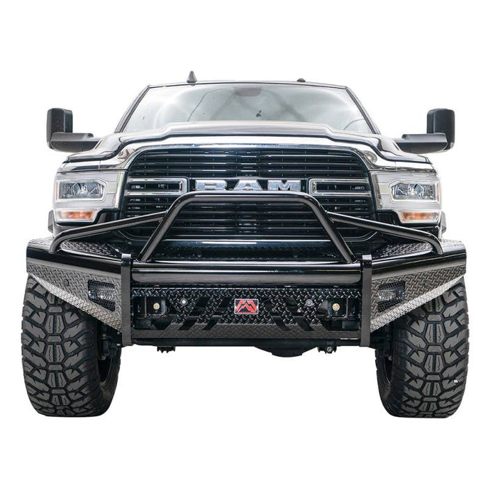 Fab Fours DR19-S4462-1 Black Steel Front Bumper w/ Pre-Runner Guard for Dodge Ram 2500/3500 2019-2022 New Body Style